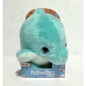 Russ Petooties Pets Jazwares Yves the Dolphin Miniature Stuffed Animal Plush New